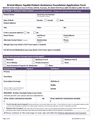 2019 2025 Bristol Myers Squibb Patient Assistance Foundation