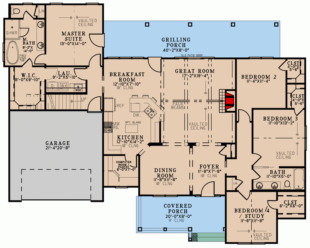 2200 Square Foot Modern Farmhouse Plan With 4 Bedrooms And Optional 