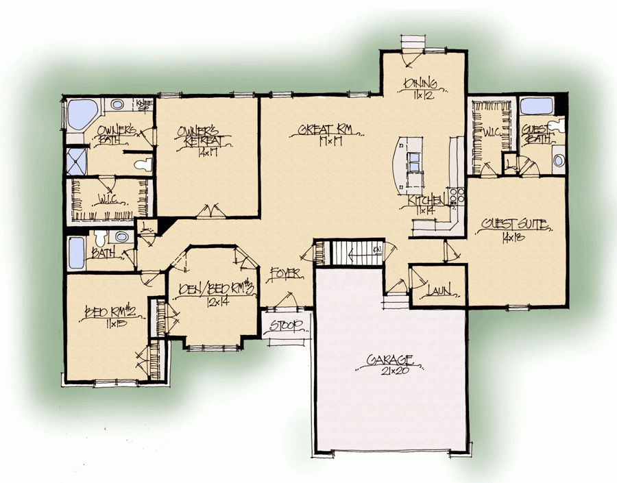 26 House Plans Two Master Suites One Story Pictures Sukses