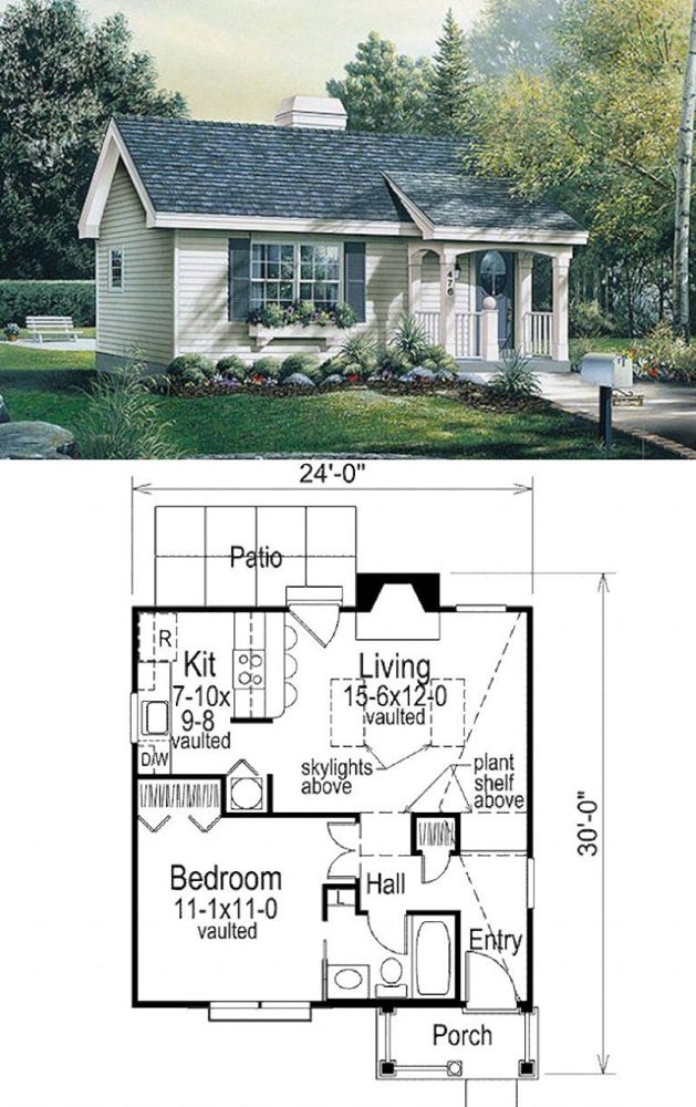27 Adorable Free Tiny House Floor Plans Cottage House Plans Cottage 