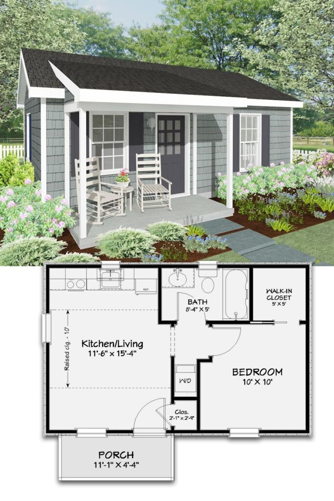 27 Adorable Free Tiny House Floor Plans In 2022 Small House Floor