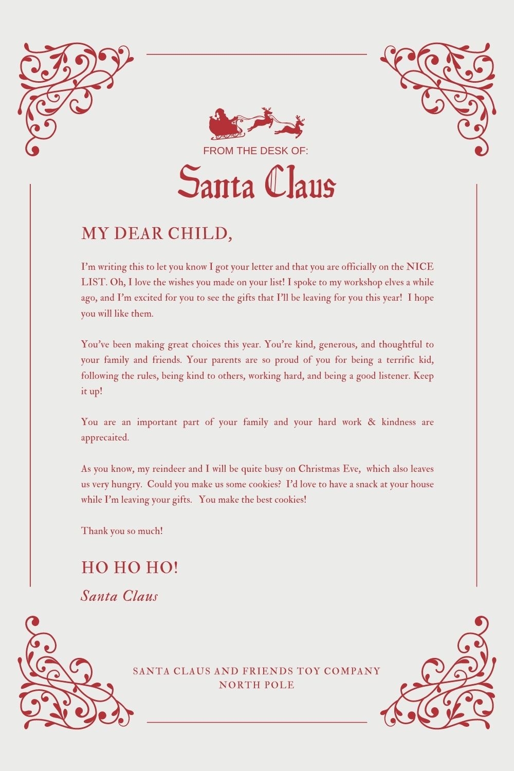 30 Free Santa Letter Templates To Print Use right Now Your