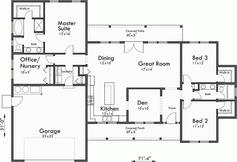 4 Bedroom House Plans One Story Inflightshutdown