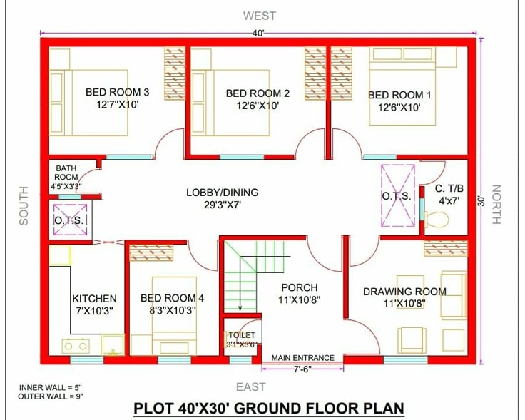 40x30 House Design 1200 Sq Ft House Plans India 40x30 East Facing  40x30 House Design 1200 Sq Ft House Plans India 40x30 East Facing