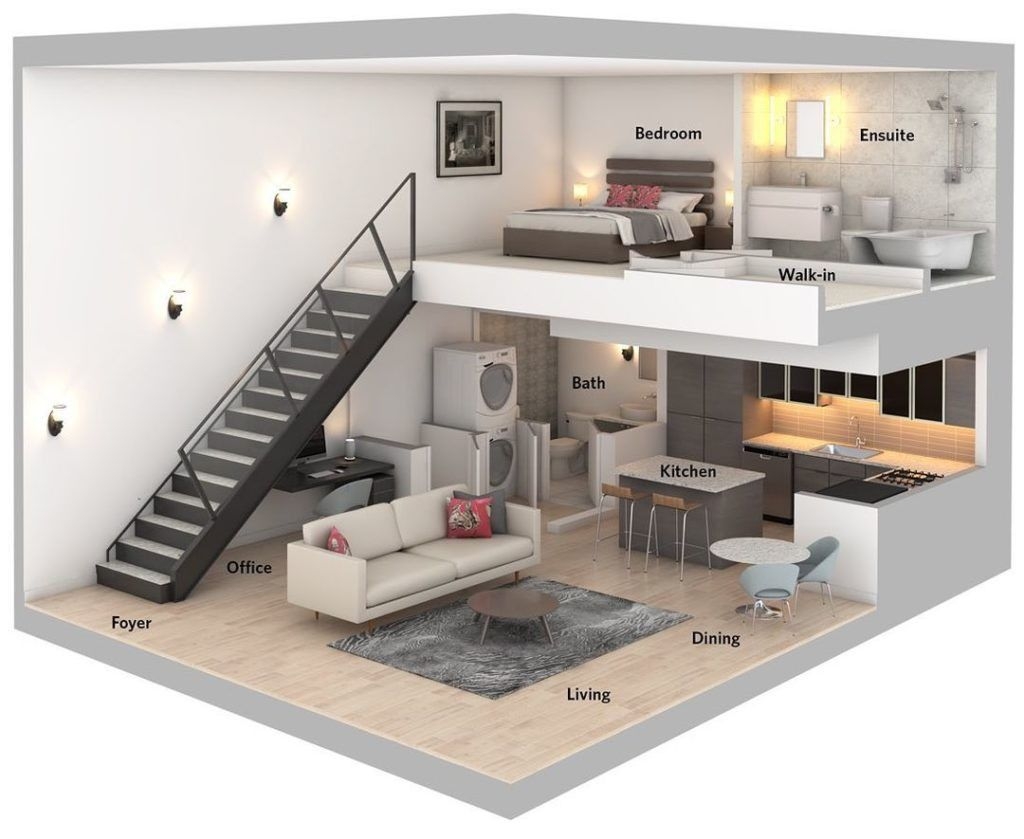 41 Unique 3D Floor Plan Ideas To See More Read It Loft House Design