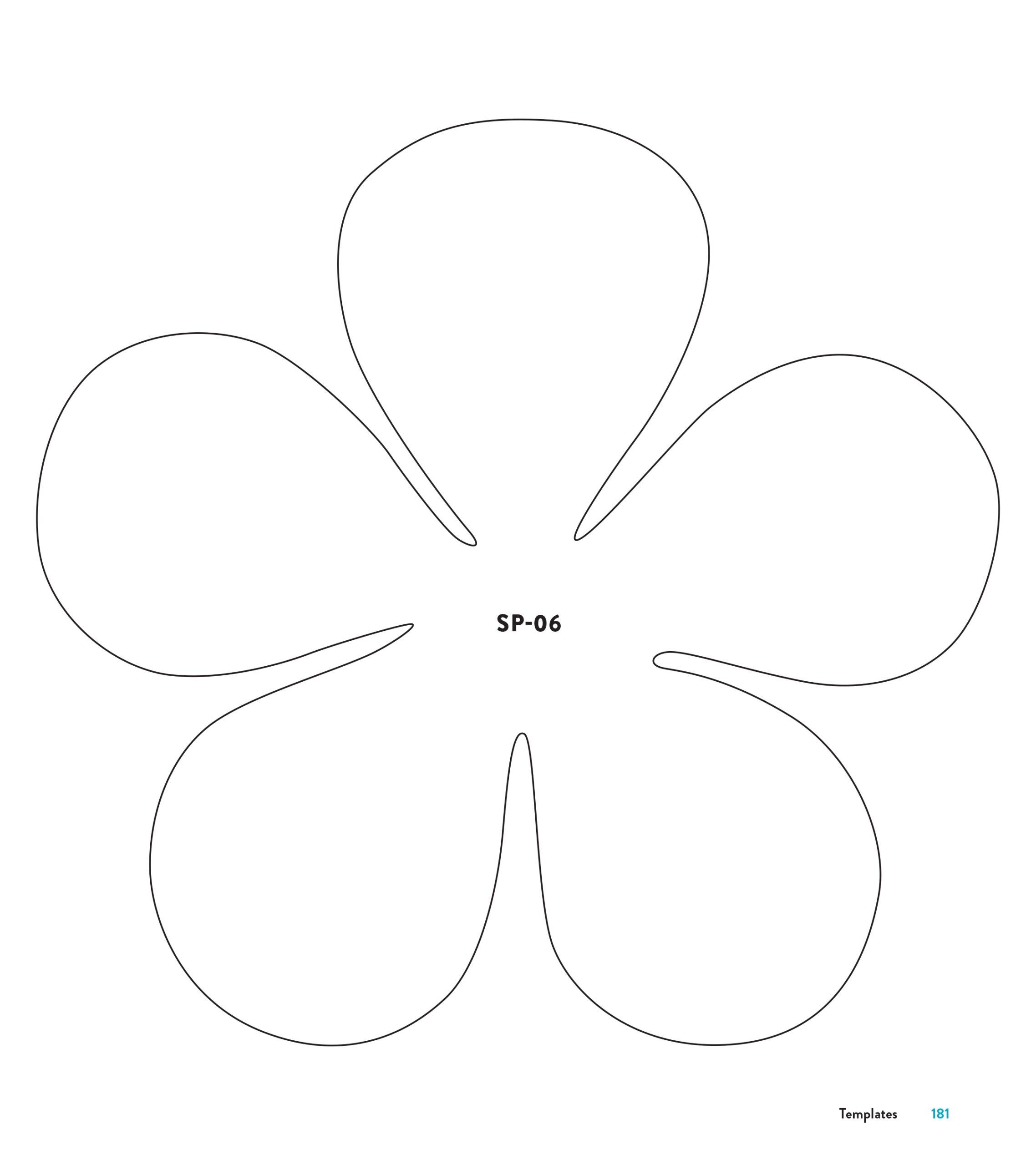 5 Petal Flower Template Free Printable