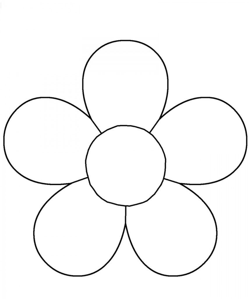 5 Petal Flower Template Free Printable