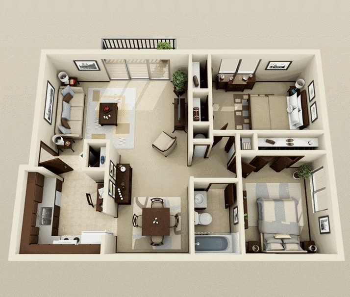 50 Two quot 2 quot Bedroom Apartment House Plans Architecture Design