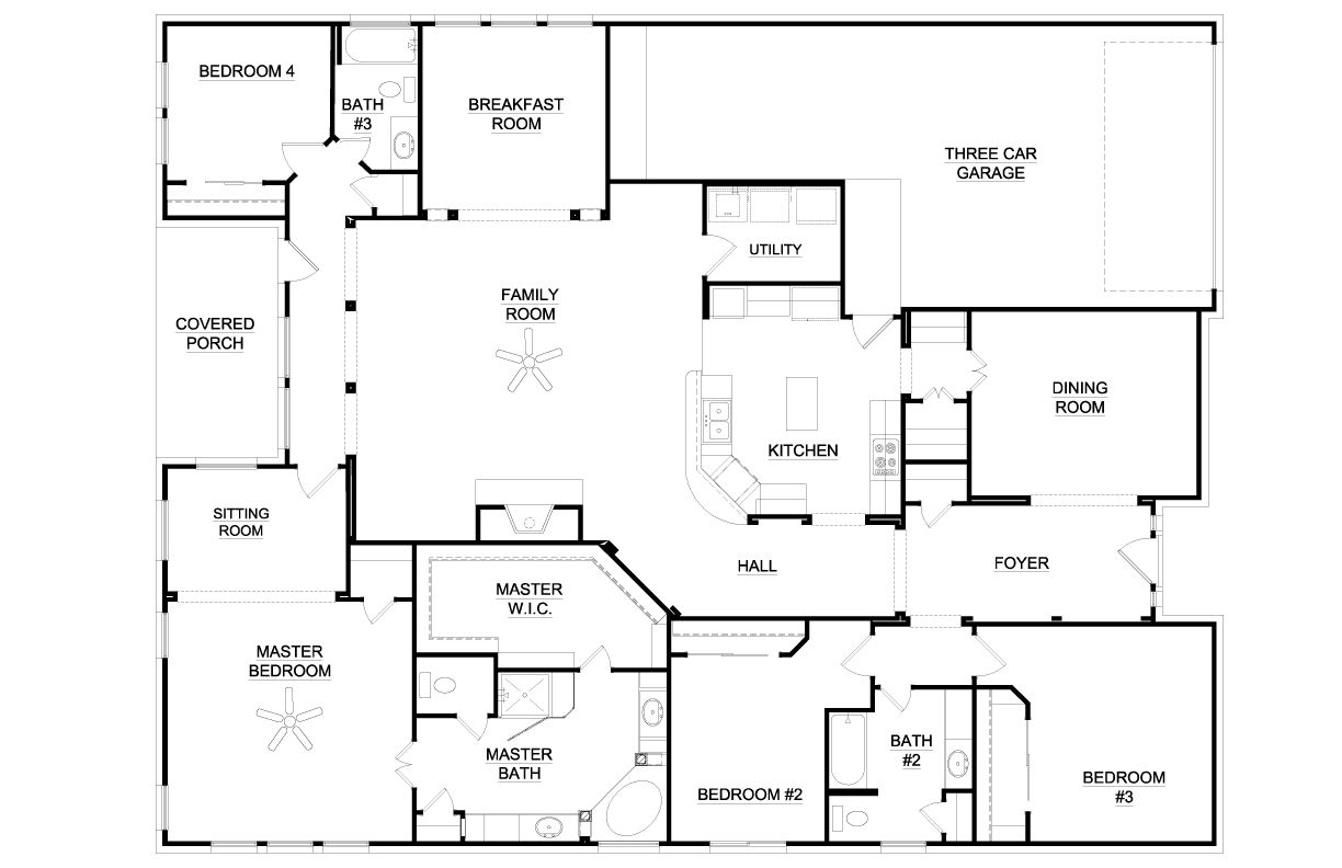 6 Bedroom One Story House Plans House Plans