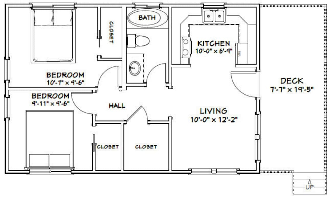 600 Sq Ft House Plans 2 Bedroom 1 Bath