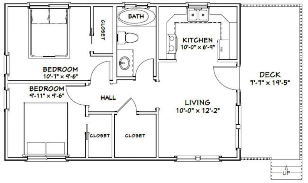 600 Sq Ft House Plans 2 Bedroom 1 Bath
