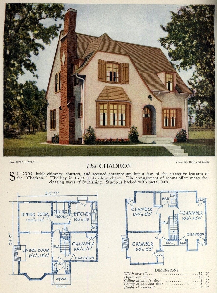 62 Beautiful Vintage Home Designs Floor Plans From The 1920s Click 