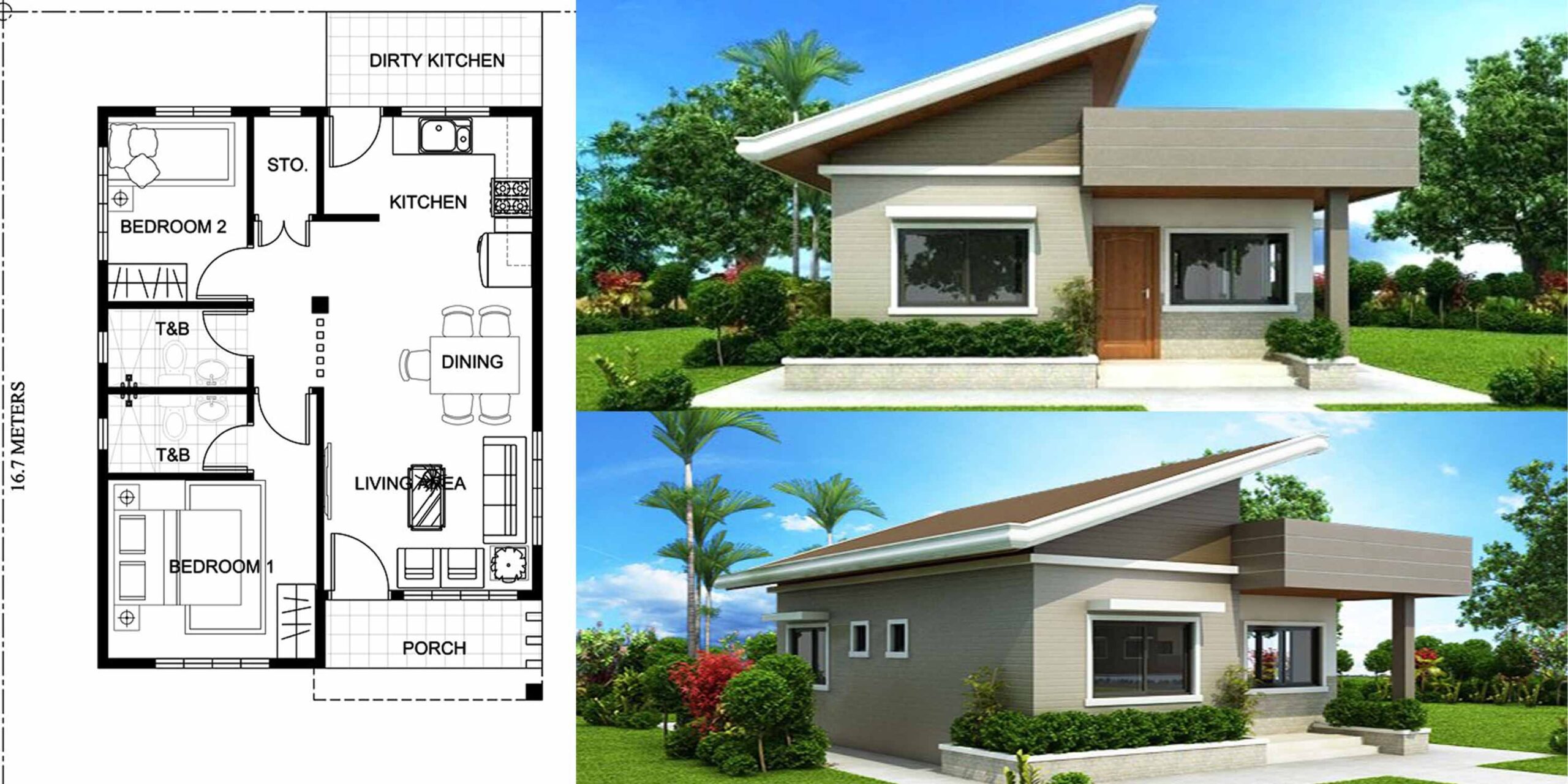 7 Exquisite Two Bedroom House Plans For Modern Living