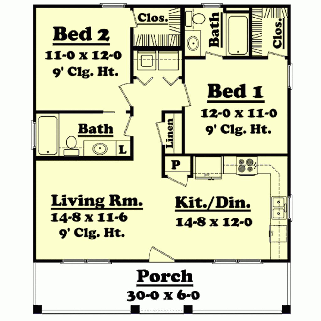 900 Sq Ft House Plans 2 Bedroom 2 Bath Cottage Style House Plan June 