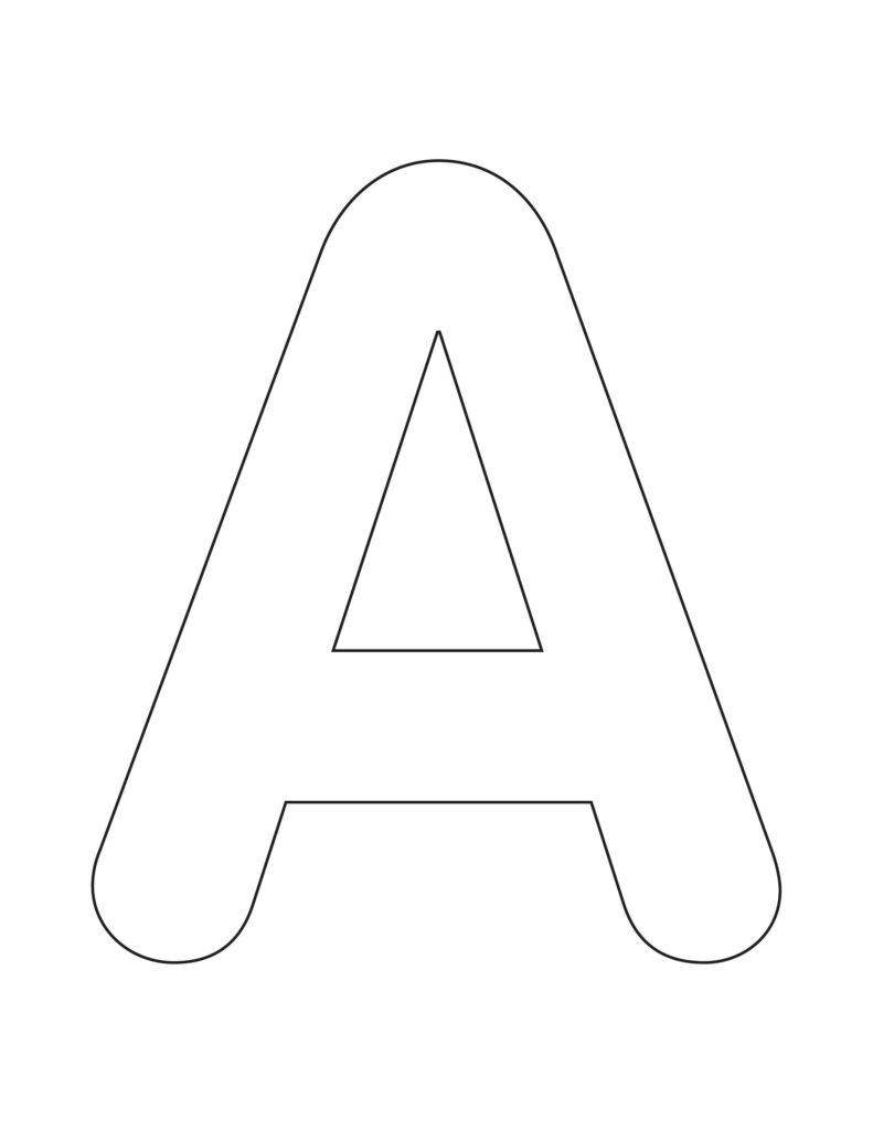 Alphabet Outline Letter Printable Etsy