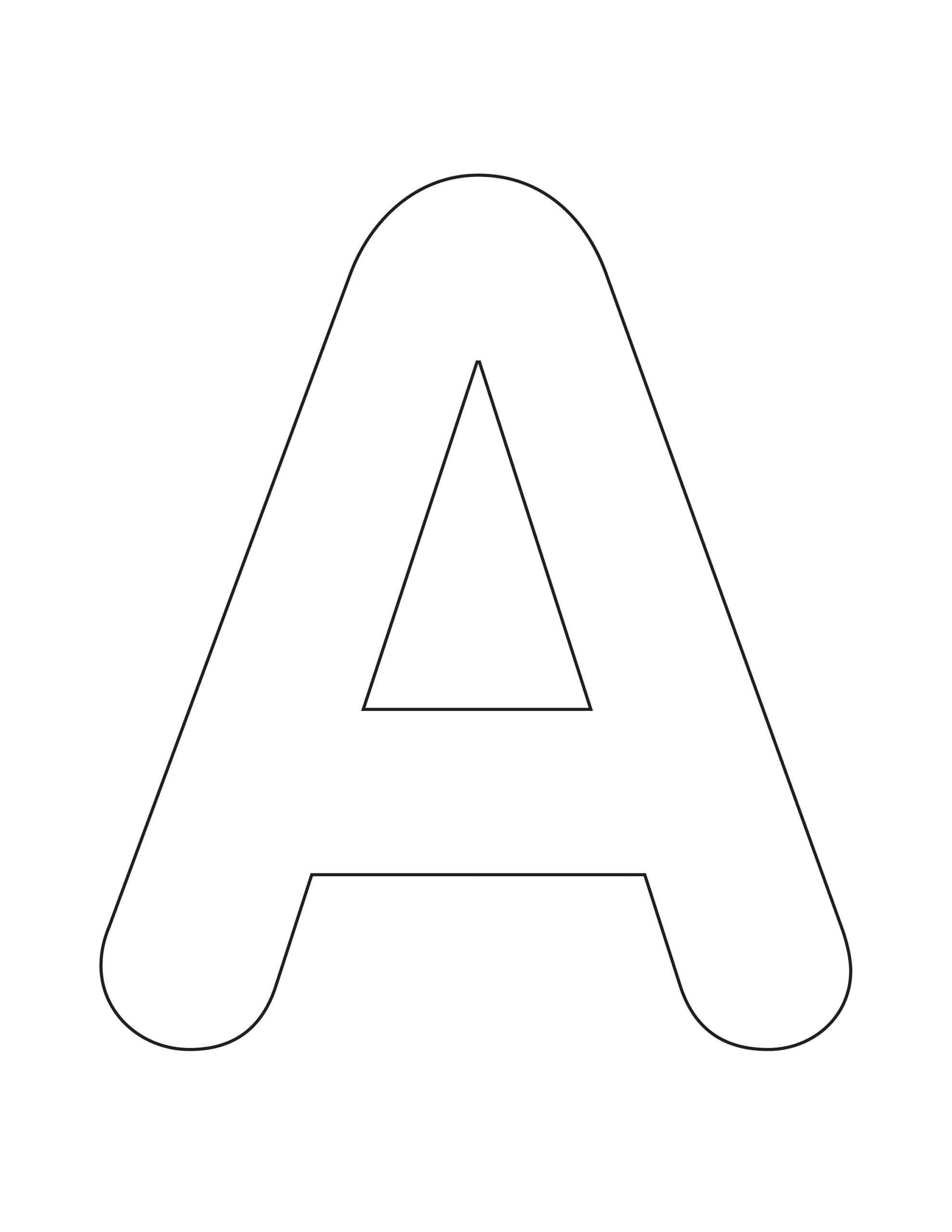 Alphabet Outline Letter Printable Etsy