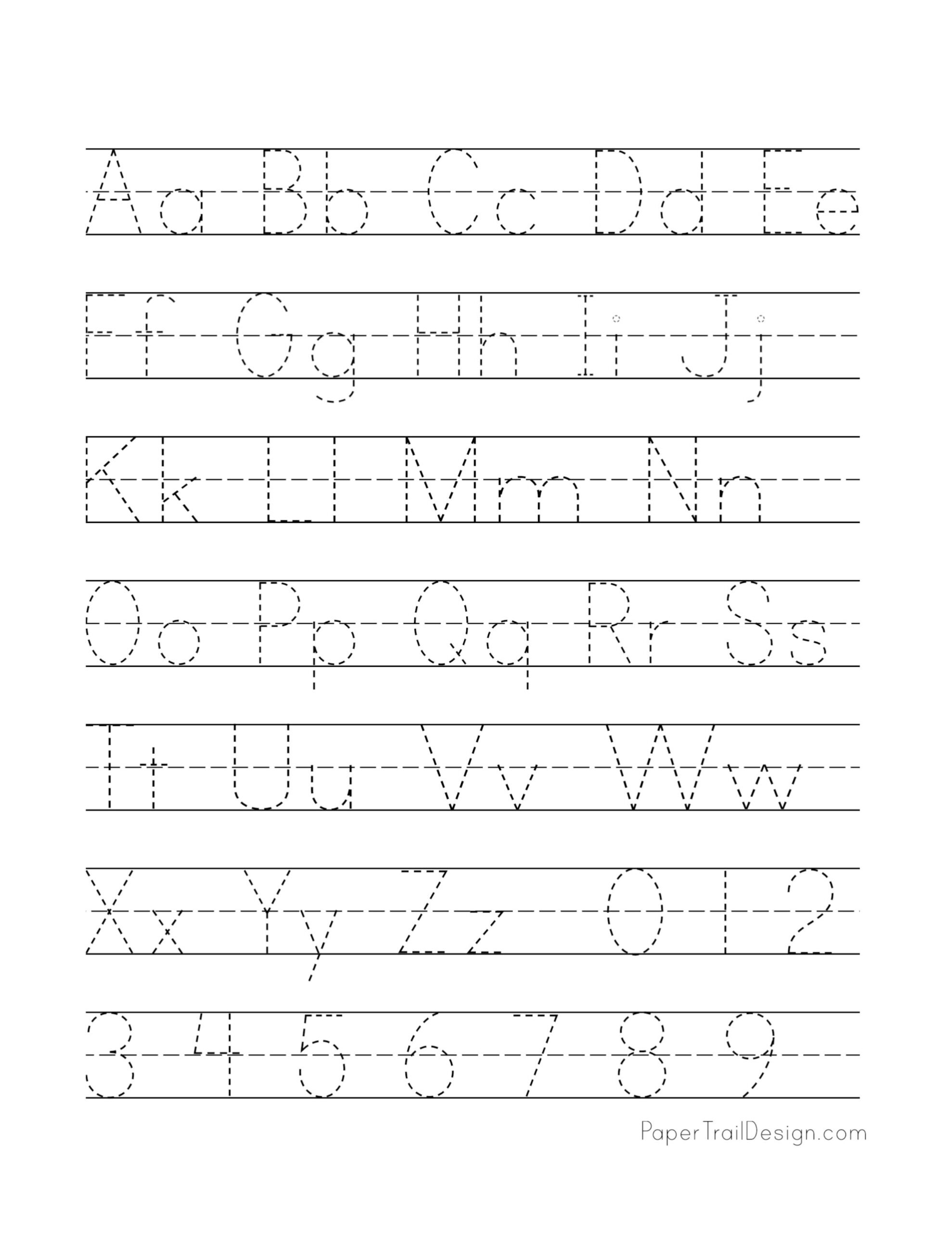 Alphabet Practice Sheets Printable