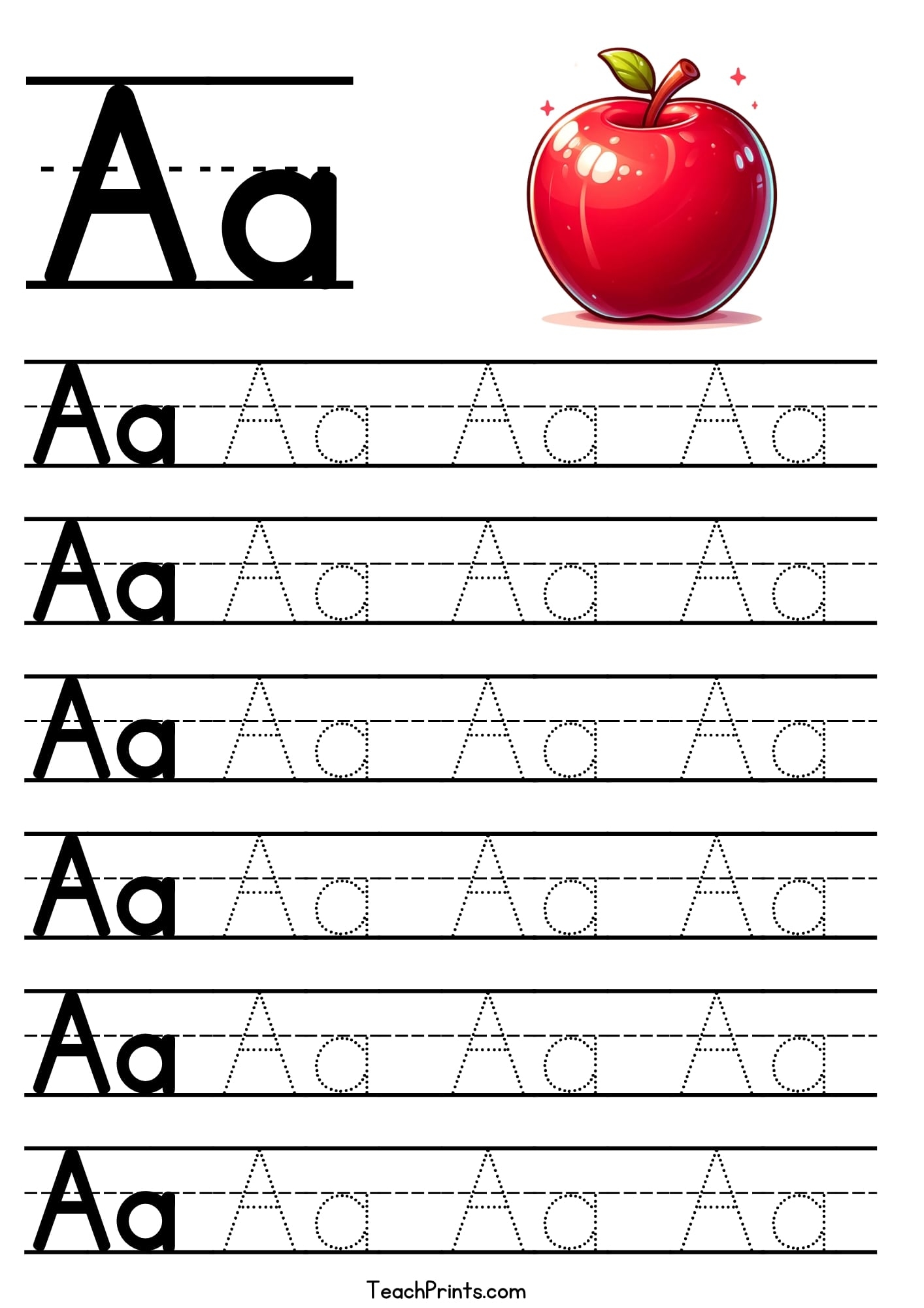 Alphabet Tracing Worksheets Free Printables Teach Prints