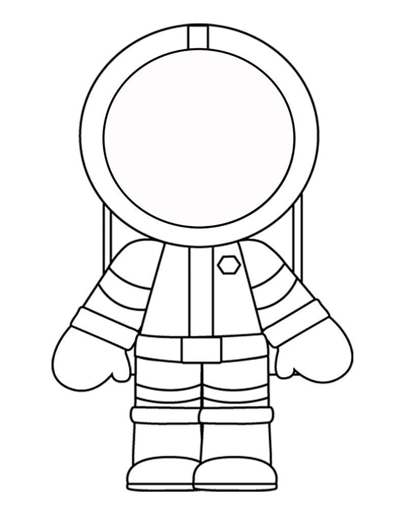 Astronaut Coloring Page UBAMjen Space Preschool Astronaut Craft