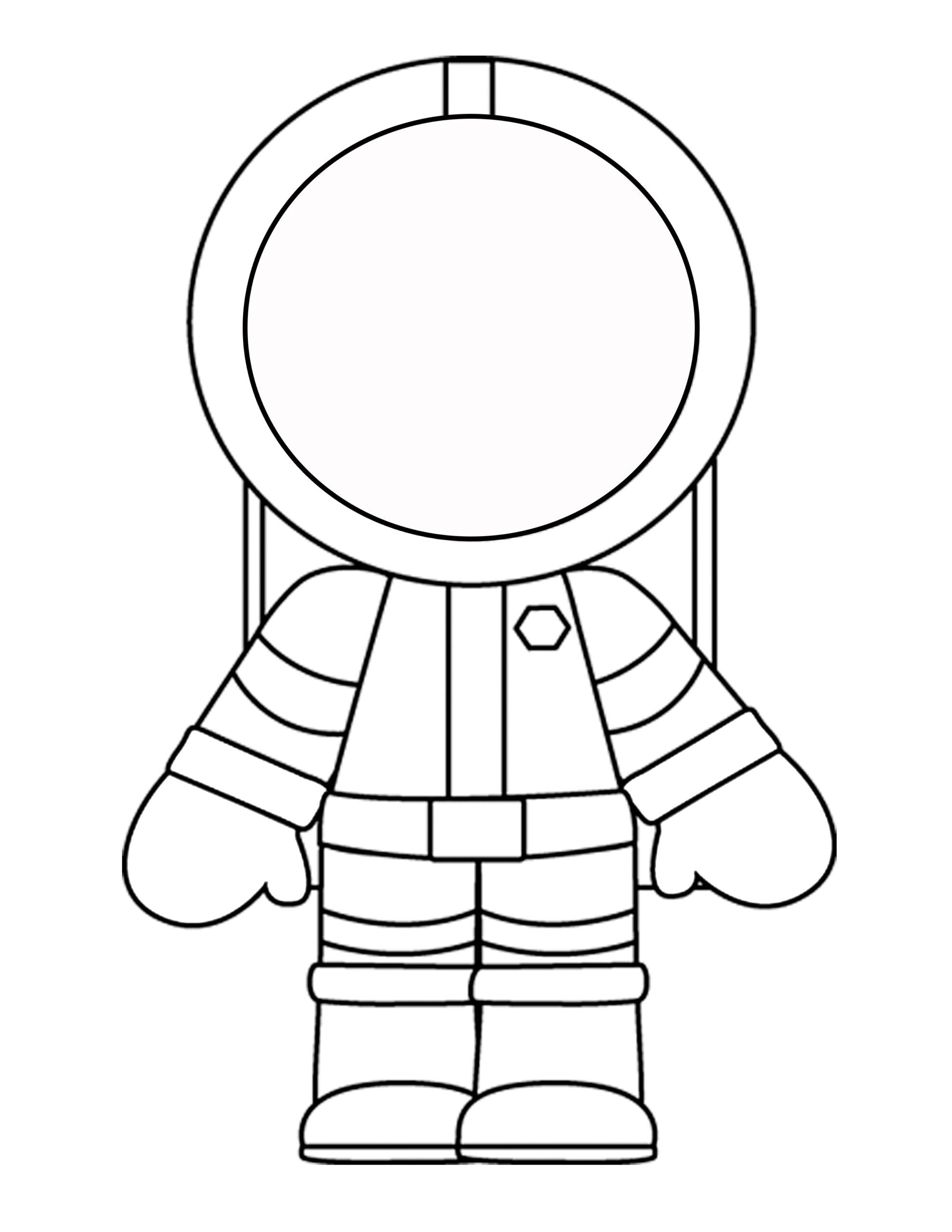 Astronaut Coloring Page UBAMjen Space Preschool Astronaut Craft