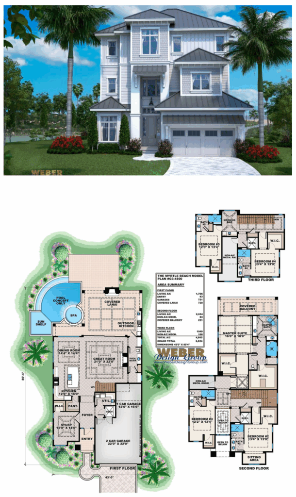 Beach House Plan Open Layout Beach Home Floor Plan With Pool Beach