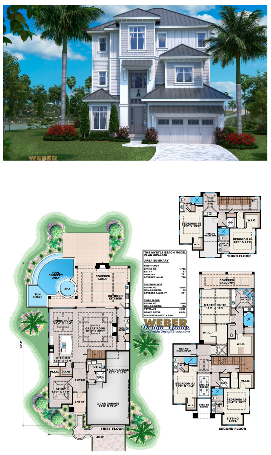 Beach House Plan Open Layout Beach Home Floor Plan With Pool Beach
