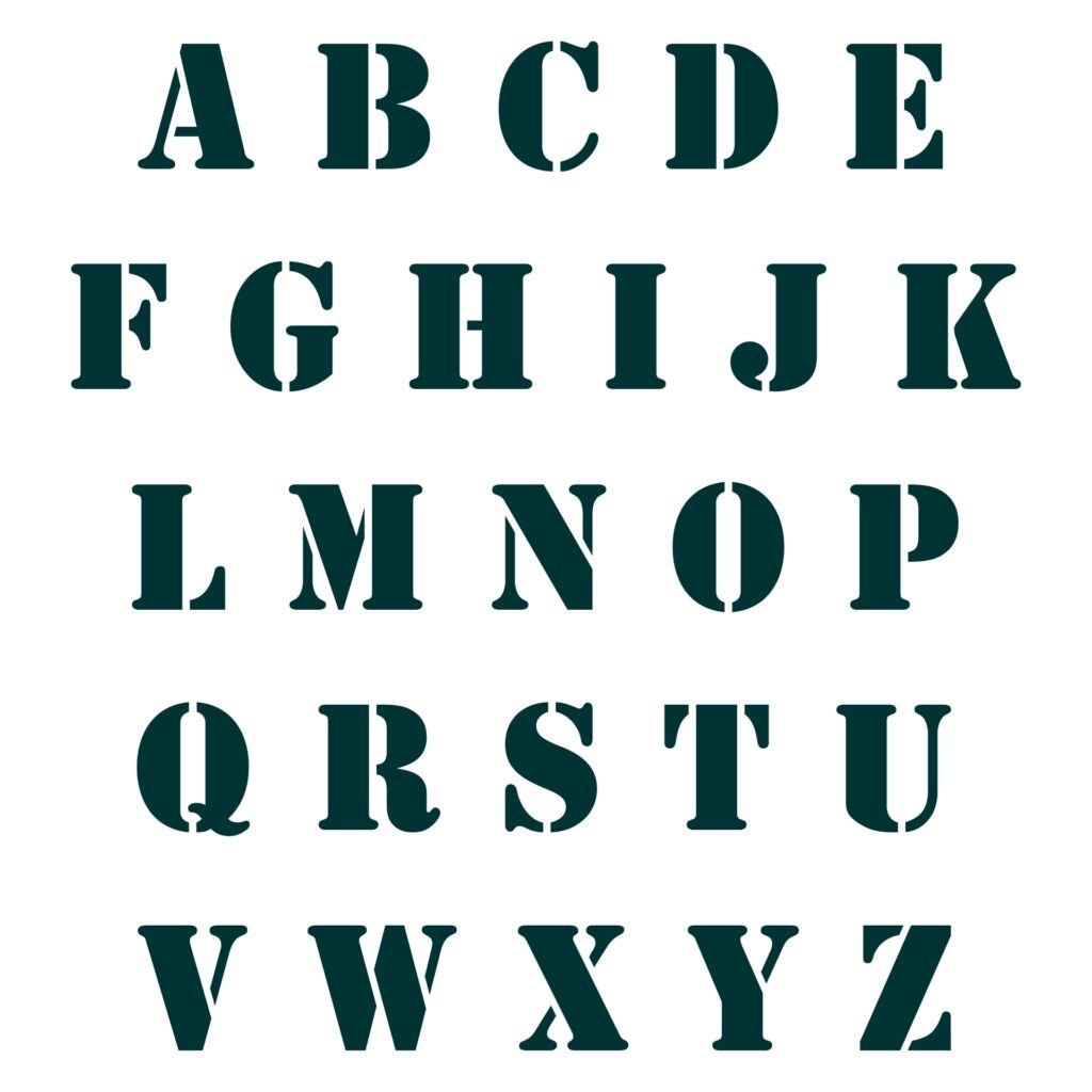 Big Alphabet Stencils 10 Free PDF Printables Printablee