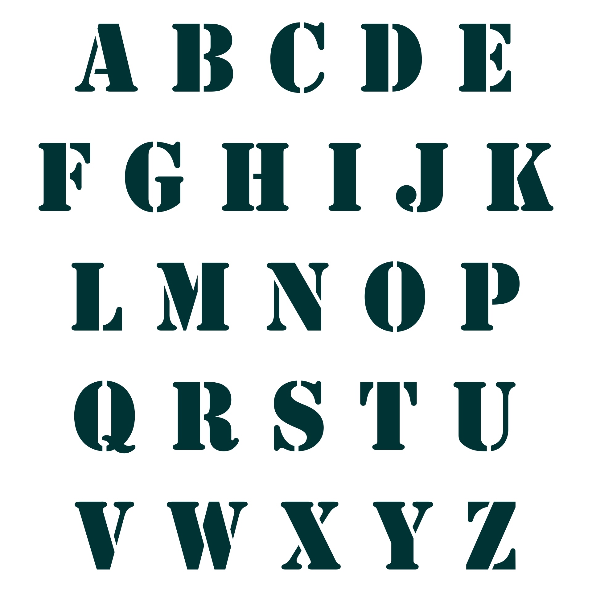 Big Alphabet Stencils 10 Free PDF Printables Printablee