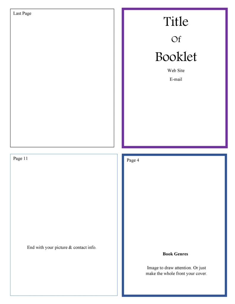Booklet Free Printable Mini Book Template