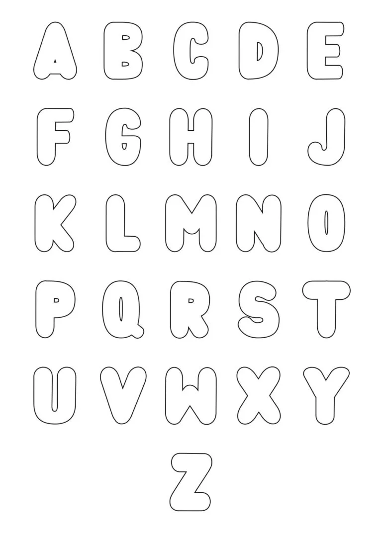 Bubble Letters Free Printable Educational Printable Worksheets