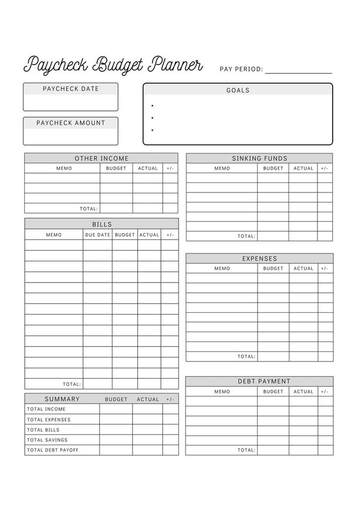 Budget By Paycheck Printables Budget By Paycheck Printables