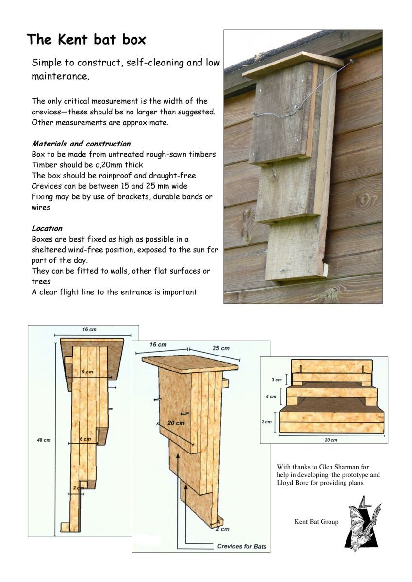 Build A Bat House Plans