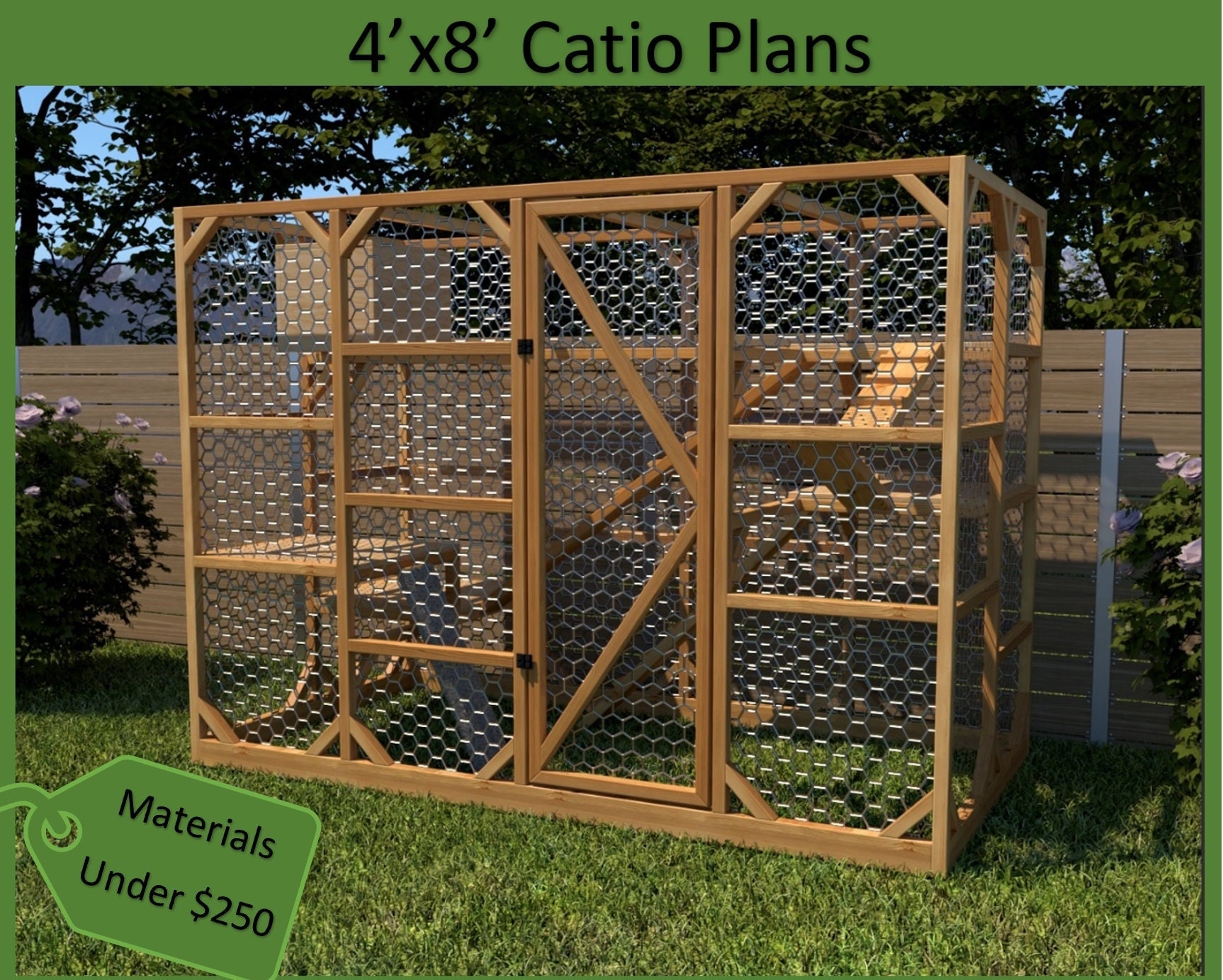 Catio Cat House Plans Etsy Canada