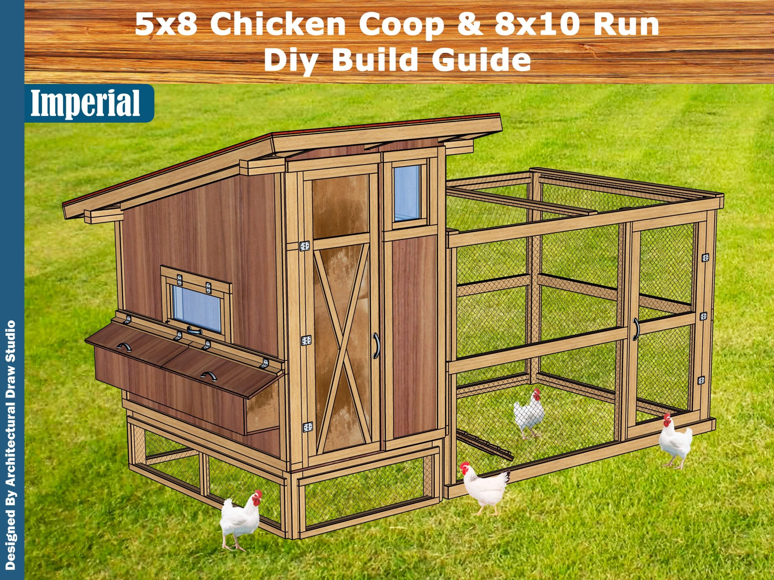 Chicken Coop Plans With Run Diy Build Guide Step By Step Etsy Canada
