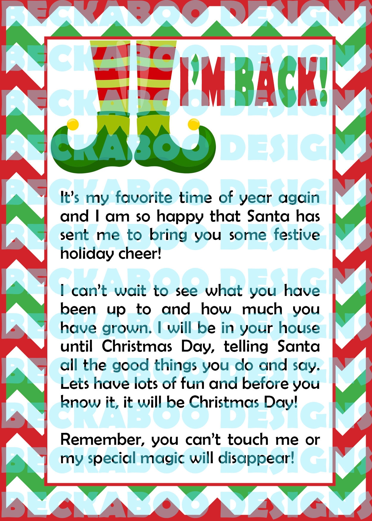 Christmas Elf Printable Welcome Back Or Hello Letter Etsy Christmas Elf Printable Welcome Back Or Hello Letter Etsy
