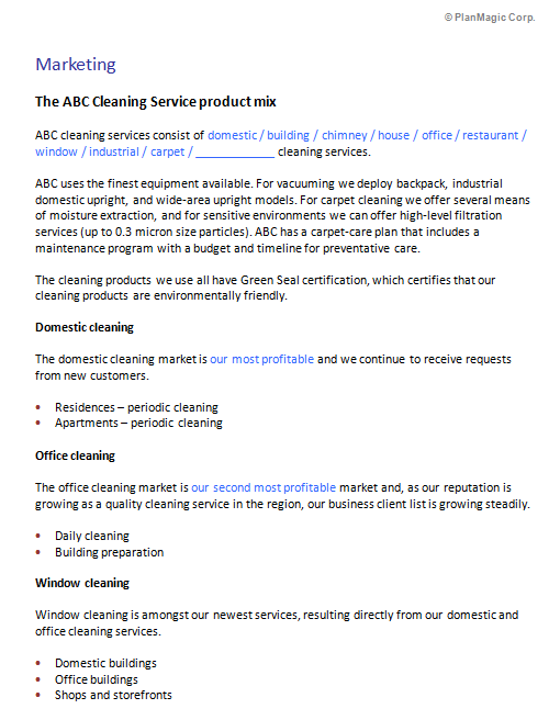 Cleaning Services Business Plan Template It Also Includes Market Cleaning Services Business Plan Template It Also Includes Market