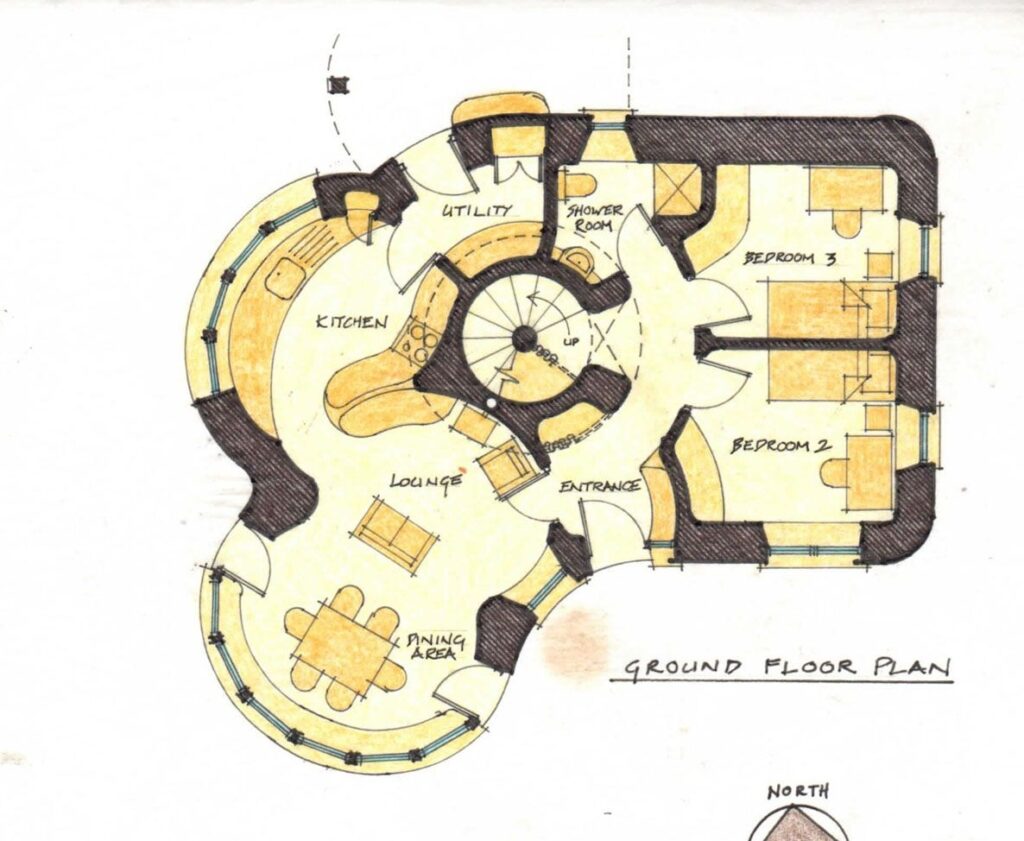 Cob Floor Plan For A Two Story House Bigger Than What We Want Or Need