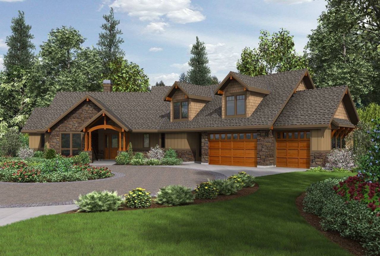 Craftsman Ranch House Plans With Walkout Basement Craftsman Style 