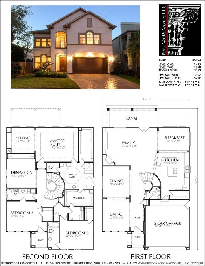 Custom 2 Story House Plan With Attached Garage