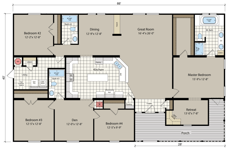 Double Wide Mobile Home Floor Plans Texas Image To U