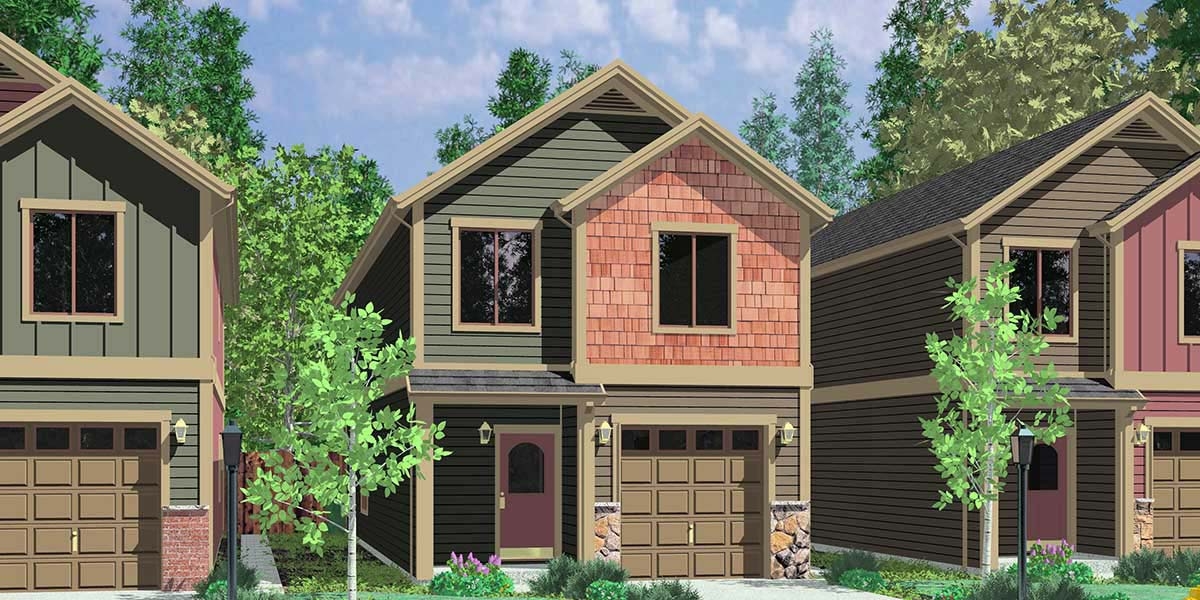 Duplex Home Plans Designs For Narrow Lots Bruinier Associates