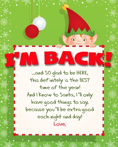 Elf On The Shelf Arrival Letter Free Printable Elf On The Shelf Arrival Letter Free Printable
