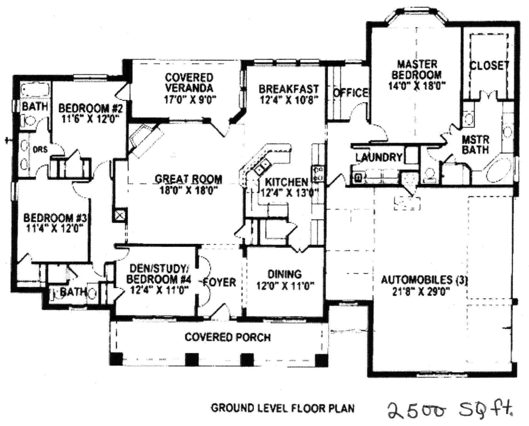 Exploring 2500 Sq Ft Single Story House Plans House Plans