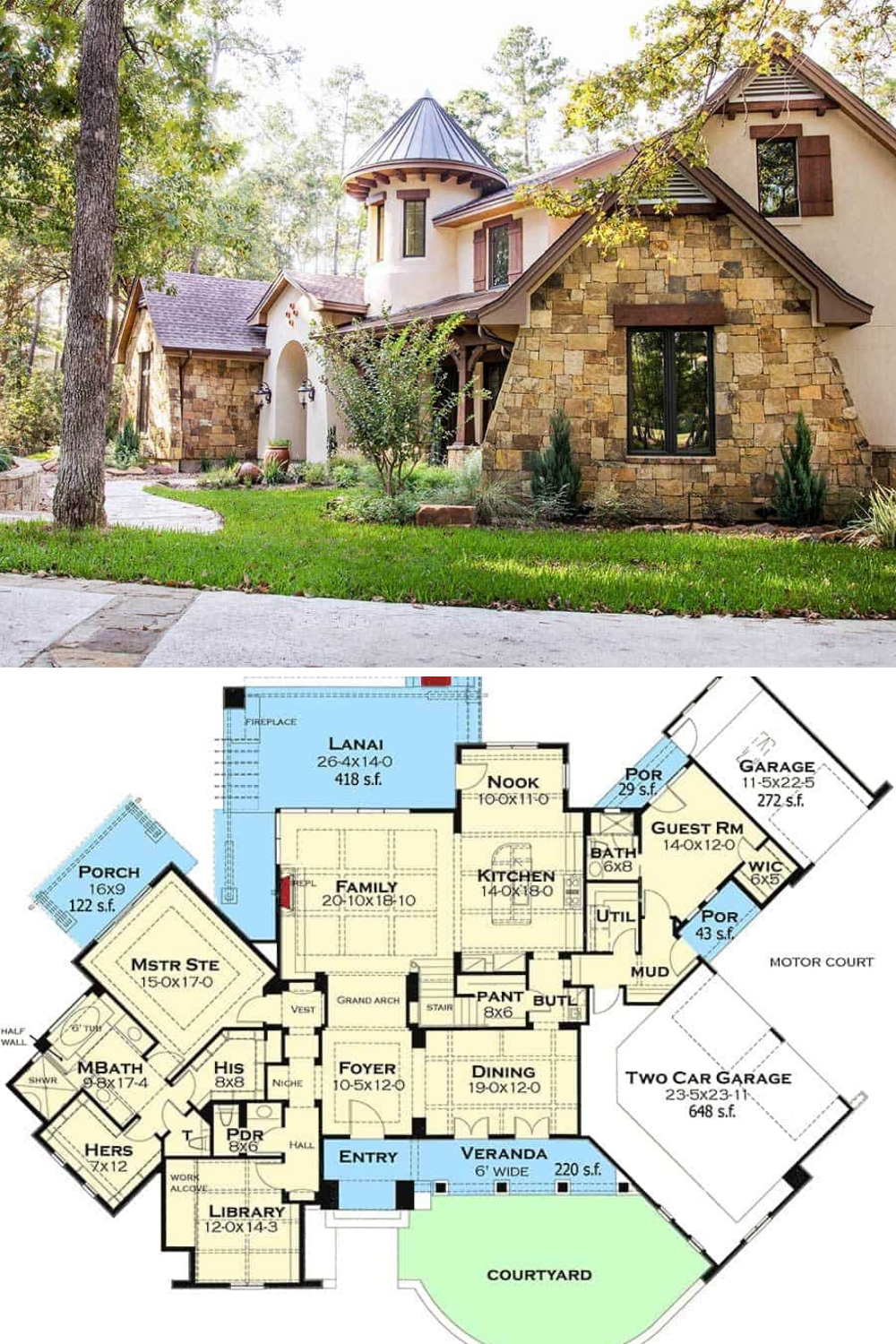 Extraordinary 3 Bedroom 2 Story French Country Cottage With Dramatic 