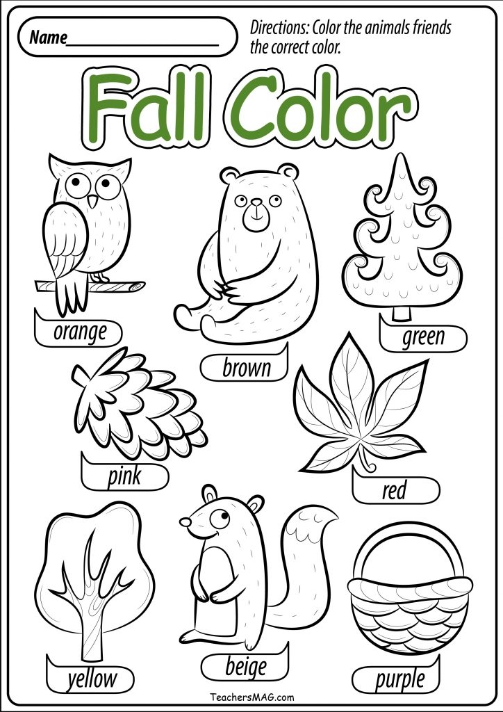 Fall Printable Worksheets