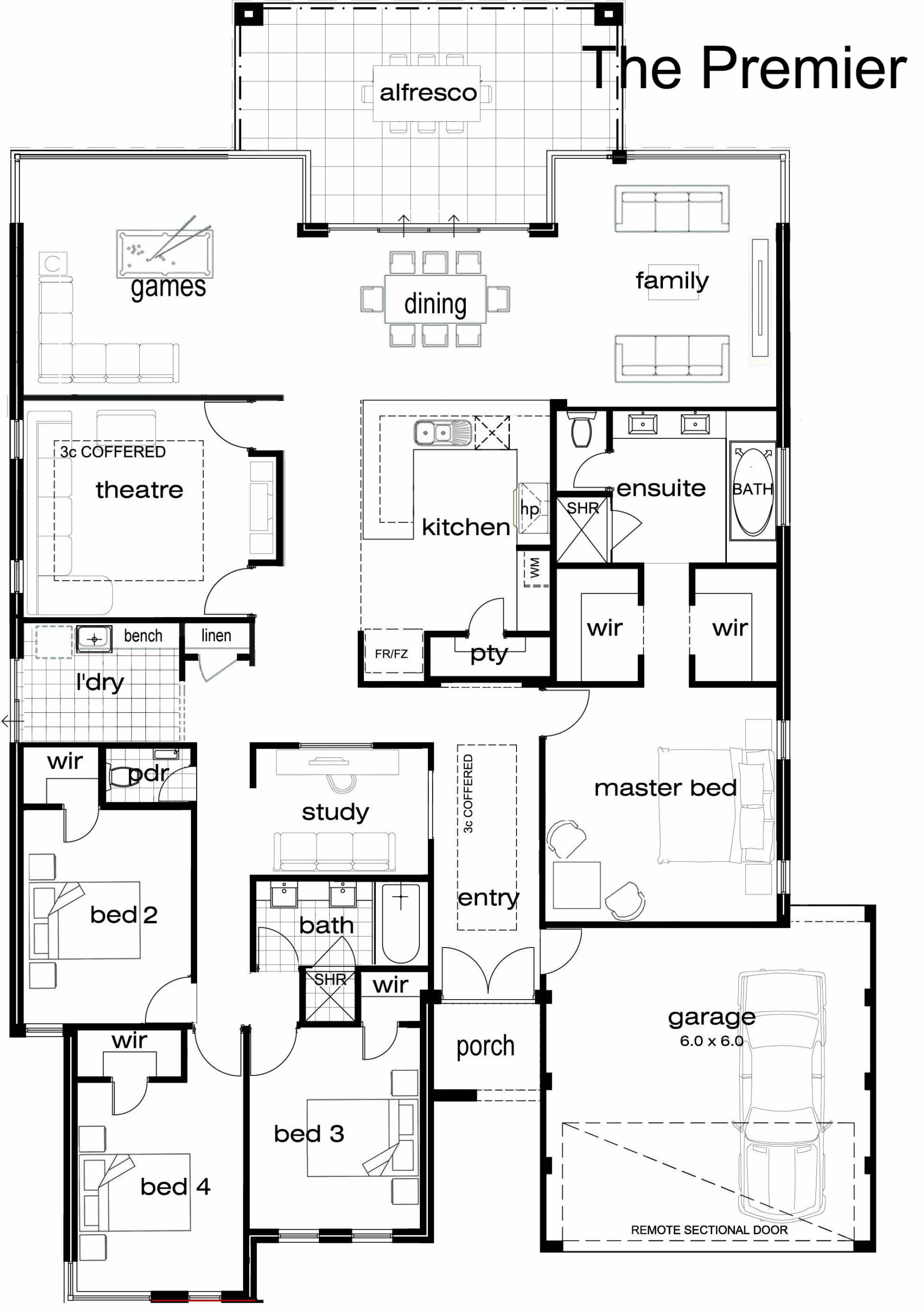 Floor Plan 5 Bedroom Single Story House Plans Bedroom At Real Estate