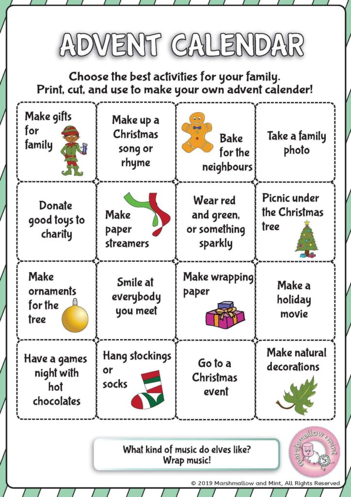 Free Advent Printables Printable Free Templates