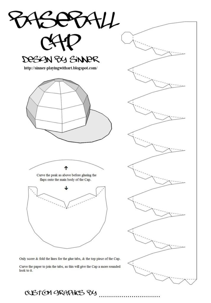 Free Printable Baseball Hat Template Printable Get Your Hands On