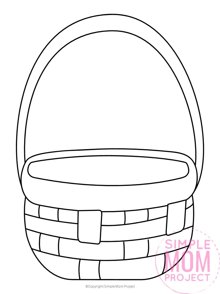 Free Printable Basket Template For Easter Picnics And Fruit