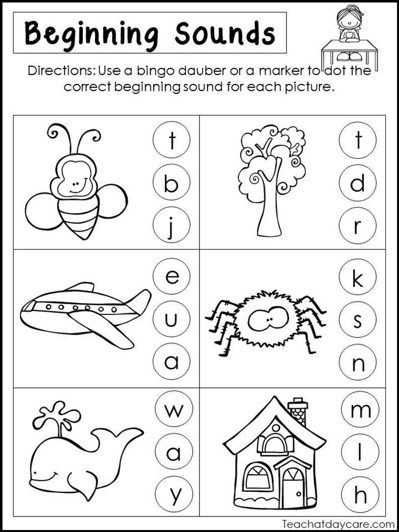 Free Printable Beginning Sounds Worksheets Printable Templates Your 
